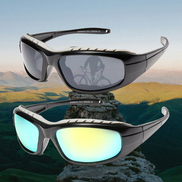 ZipGo Atlas™ Aero-Guard Sports Sunglasses – 2 Pair Wind Resistant Outdoor Eyewear Set