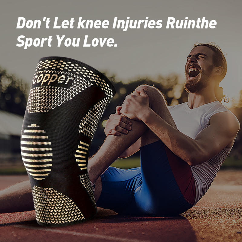 Copper Knee Compression Sleeve – Single Support for Sports & Fitness