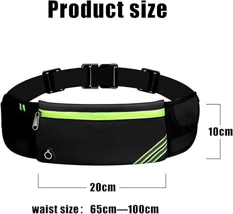 ZipGo Atlas™ Reflective Running Waist Pack – Adjustable High-Visibility Fitness Belt